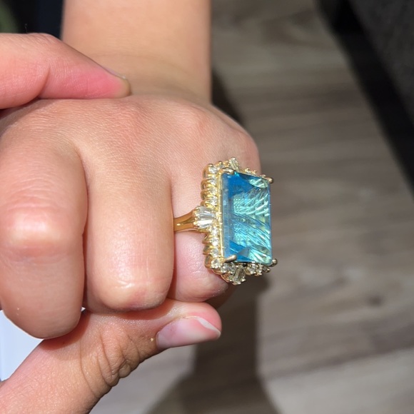 Gemstone and diamond ring - Picture 4 of 17